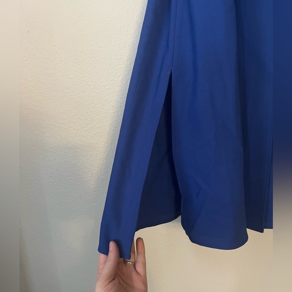 COS Wool Crepe Wrap in Cobalt Blue Midi Dress Women's Size 6 - Picture 7 of 15